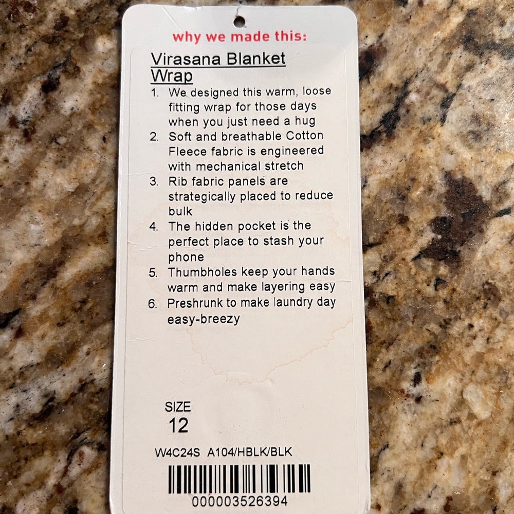 NEW WITHOUT TAG Lululemon Athletica Virasana Blanket Wrap Coat. - Picture 6 of 7